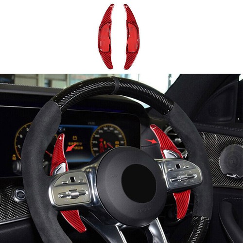 NS 2PCS For Hyundai LA FESTA 2019 Steering Wheel Shift Paddle Shifter Extension Red - Foto 8