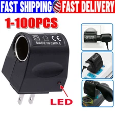 100-240V AC To 12V DC Car Cigarette Lighter Socket Power Adapter Converter LOT