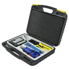 RJ45 RJ11 RJ12 Crimper Punch Down Stripper Cutter Network Cable Tester Tool Kit