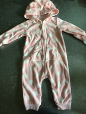 NWT Carters Fleece Romper Playset 9 months jumpsuit zip up hood