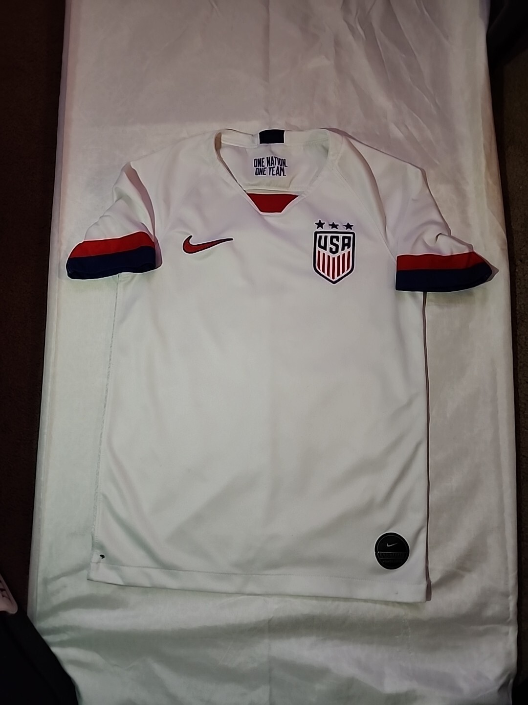 Nike USA YM Home Stadium Soccer Jersey White