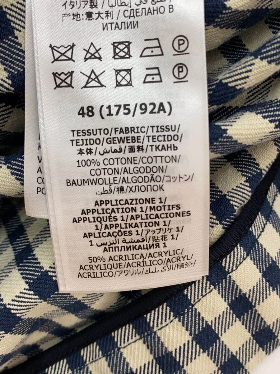 GUCCI giacca sartoriale Freya Hultas 48 denim blu check 654022 usata