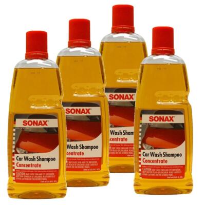 Sonax Car Wash Shampoo Concentrate (4 x 1 Liter Bottles) Made in Germany