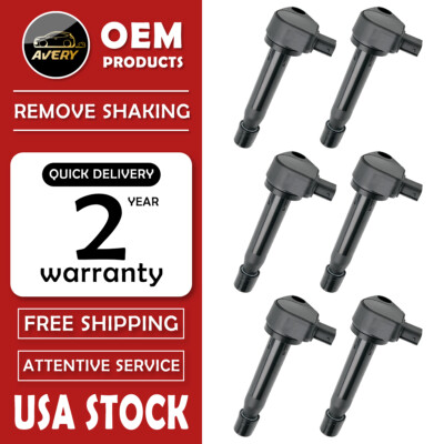 Set of 6 Ignition Coil for Honda Accord Odyssey Acura CL RL TL V6 3.0L 3.2L 3.5L