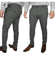 Mens Slim Fit Stretch Chino Trousers Stretch Skinny Slim Fit Chino Great Quality