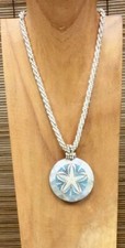 Starfish Circle Beaded Twist Necklace 18"