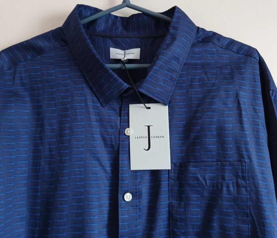 Jasper Conran Men's Shirt. Navy Blue. Size 3XL. BNWT. - Image 2 of 4