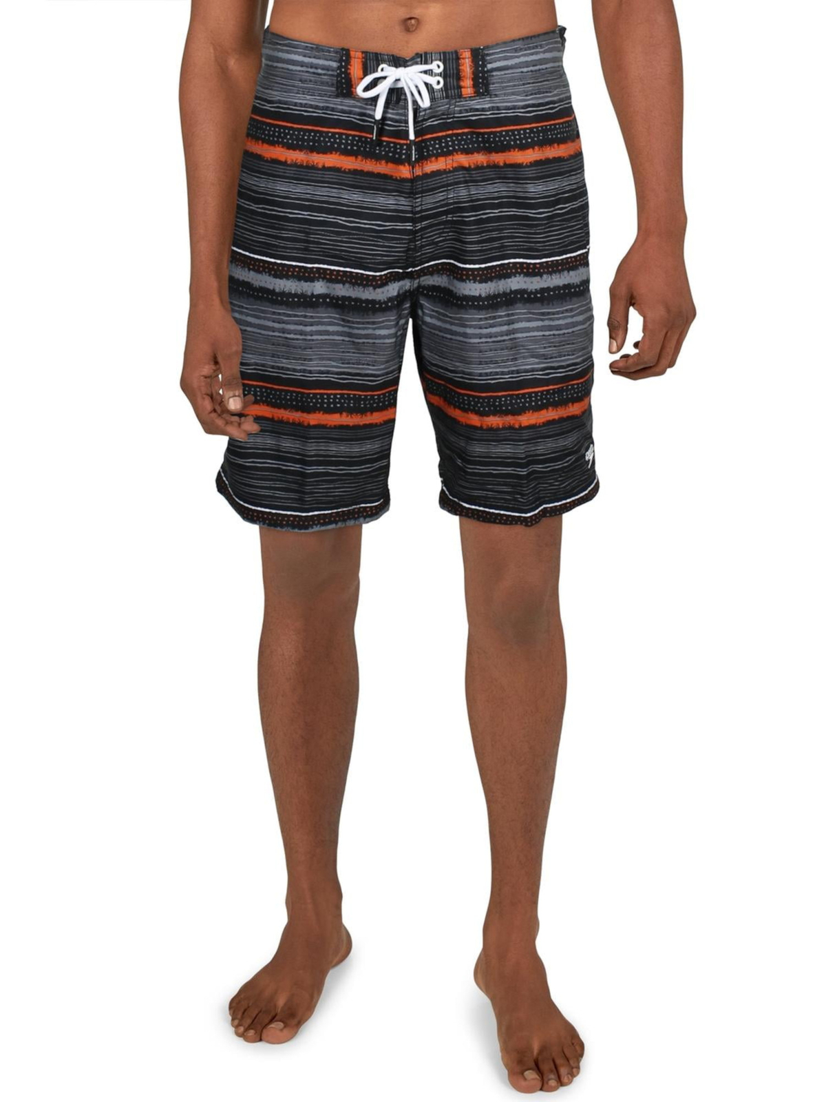 Мужские плавки SPEEDO черного цвета с подкладкой на шнурке в полоску спортивного покроя XXL 1590₽