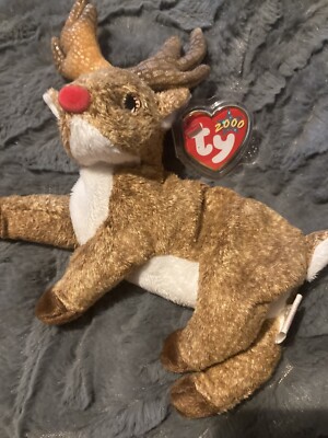 Beanie Baby 2000 Millennium Roxie The Rain Deer   selten gesucht Weihnachten
