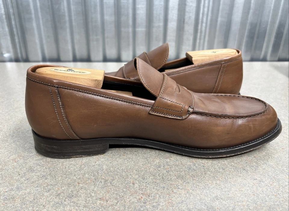 Brooks Brothers 1818 BrownPenny Loafers Mens 10.5 Made in Italy - Image 3 of 4
