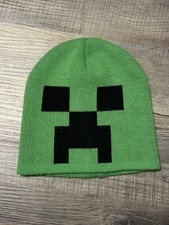 Jink Minecraft Creeper Face Knit Green Beanie Warm