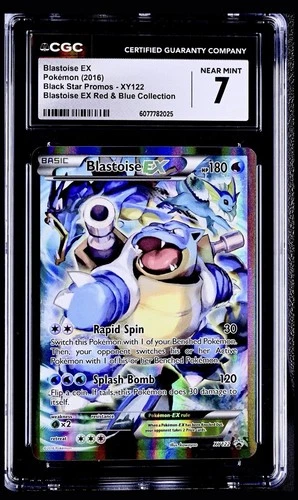 Pokémon 2016 Blastoise EX XY122 Holo Generations XY Black star Promo CGC 7 NM