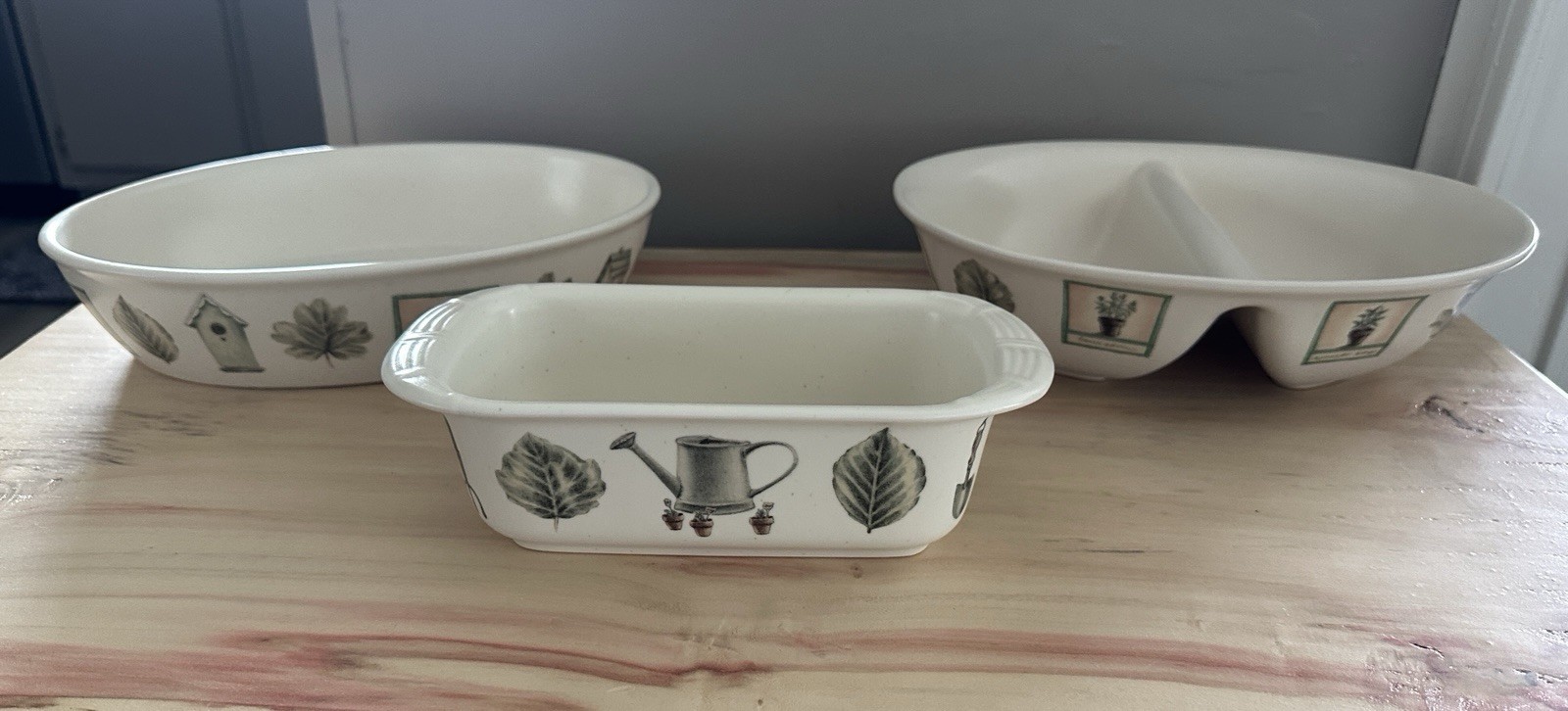 PFALTZGRAFF NATUREWOOD 7" BAKING - SERVING DISH LOT of 3  EU