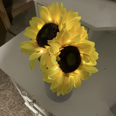 Sunflower Lamp - Artificial Sunflower Night Light, USB Rechargeable Flower Lamp