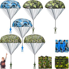 6 PCS Parachute Toys for Kids Parachute Toy Set with Army Men Parachute Men Soft