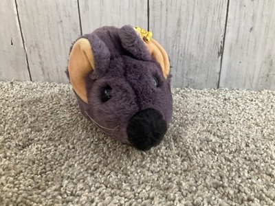 Steiff Large Purple Mouse With tags And Button Germany 5391/15 Missing Tail