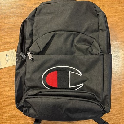 Champion Black Laptop Backpack with Logo