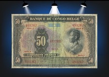 BANKNOTE FROM BELGIAN CONGO 50 Francs 1941  F/ VF
