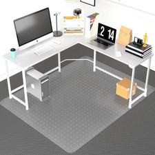 Office Chair Mat for Carpeted Floor, 63"x51" Clear Desk Mat for Carpet Large ...