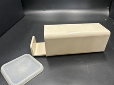 Vintage Tupperware 3 Pc Velveeta Cheese Keeper Tray & Lid Made in USA
