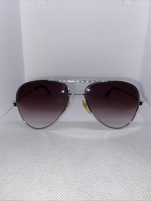 Aviator Sunglasses Silver And Black Made In Taiwan