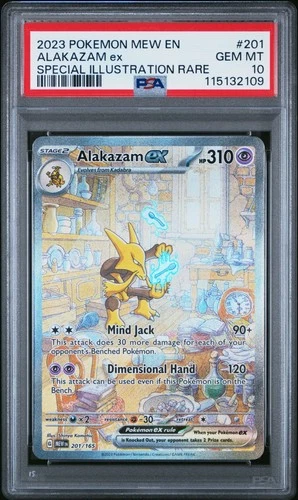 Pokemon 2023 Alakazam ex 201/165 Scarlet & Violet 151 EN Holo SIR PSA 10