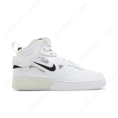 Nike Air Force 1 Mid React 40Th Anniversary White Black DQ7668-100