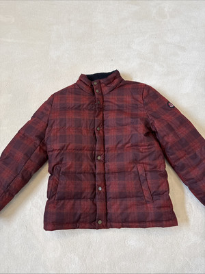 Men s Pendleton Plaid Jacket Duck Down Puffer Jacket Large