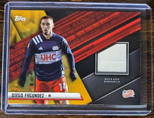 2021 Topps Diego Fagundez /50 Patch First off the Print Card Match Used Soccer
