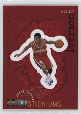 1997-98 Upper Deck Collector's Choice Stick-Ums Allen Iverson #S20 HOF jg5