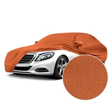 For Toyota GR Supra 20 Satin Stretch Indoor Inferno Orange Custom Car Cover