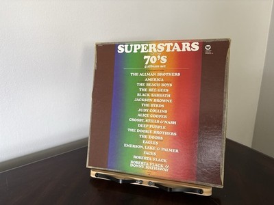 SUPERSTARS Of The 70 s 4 LP Album Set Vinyl Warner Records Music Complete in Box