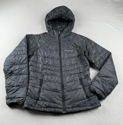 Columbia Jacket Womens XS Gray Turbo Down Filled Puffer Omni Heat 650TD Coat