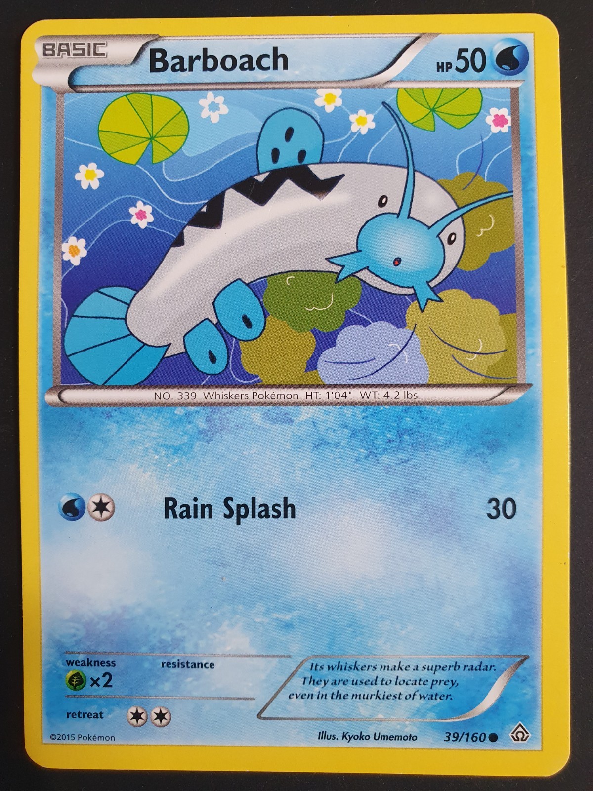 Barboach 39/160 - XY Primal Clash Set - Pokemon Card - Lightly Played