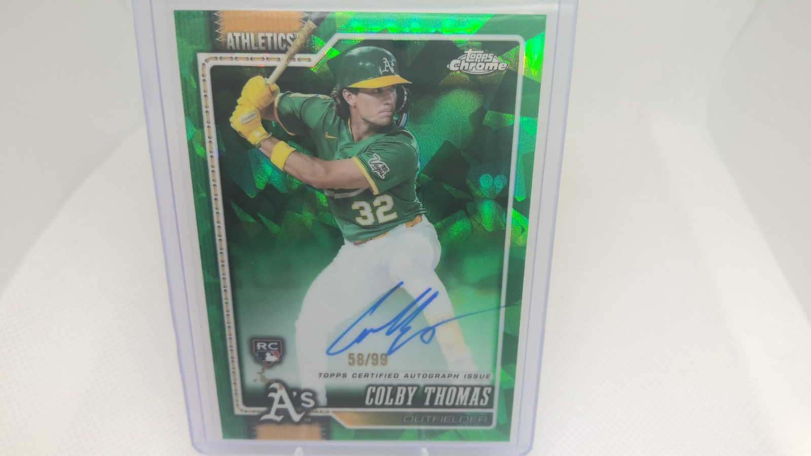 2026 Topps Chrome Sapphire Rookie Auto Colby Thomas /99 (green) - COLOR MATCH