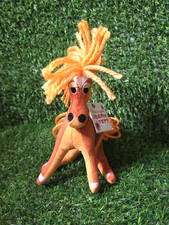NUEVO CON ETIQUETA PELUCHE VINTAGE AÑOS 60 CABALLO DANKIN HERMOSO MASCOTA DE ENSUEÑO