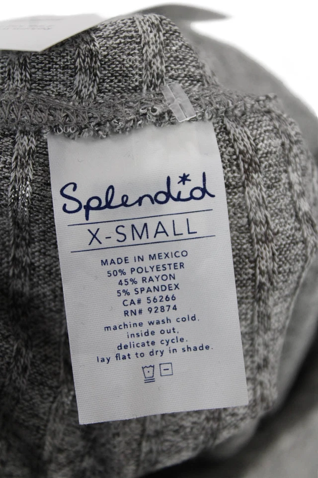 Espléndidos pantalones deportivos para mujer acanalados con bolsillo con cordón en la cintura gris talla XS Foto 4 de 4