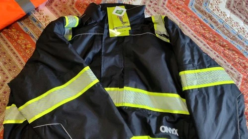Work Fleece Heavy Duty Reflective Safety Jacket with Reflective Tape And Gloves - product listing photo