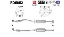 AS DPF Rußpartikelfilter Dieselpartikelfilter FD5052 Cordierit für OPEL ASTRA
