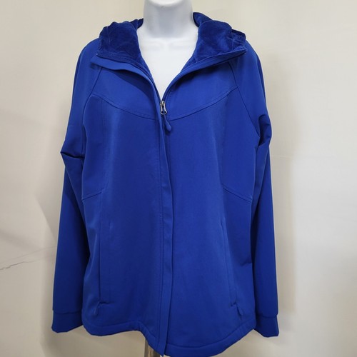 Kirkland Signature Damen Gr. M Softshell Hoodie Zip Jacke Langarm Blau - Bild 3 von 16