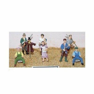 8 verschiedene Bauernhof Figuren OO Scale Langley F154