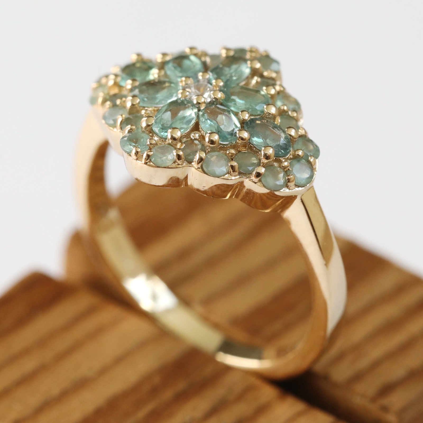 Alexandrite & Diamond Cluster Ring