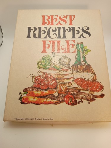 Vintage Bright of America Best Recipes File Book Folder Spiral Bound 1973 In Box - Picture 2 of 7