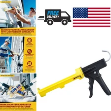 Yellow Composite Caulk Gun for 10 Ounce Cartridges Lightweight Design
