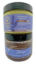 Bath  Body Works Aromatherapy Lavender Vanilla Body Scrub TWO DIFFERENT PACKAGE
