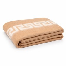 Coperta Misto Lana Bolzano 400 gr/mq Beige Calda Morbida Made in Italy
