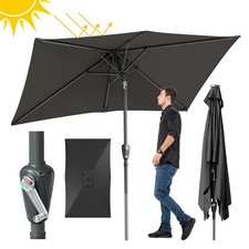 Sonnenschirm Rechteckig Marktschirm Doppelschirm Gartenschirm Ampelschirm Schirm