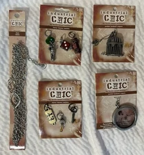 Lot Of 5 Packages NWT Industrial Chic Pendents Susan Lenart Kazmer STEAM PUNK