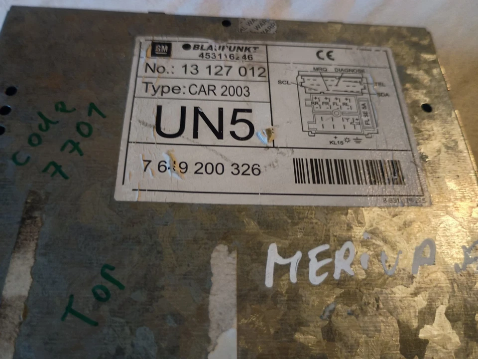 Blaupunkt CAR 2003 Opel Autoradio CD Corsa Meriva Omega Signum Vectra 09115095 - Bild 2 von 4