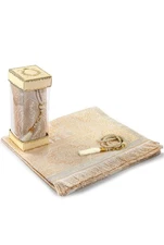 Muslim Prayer Rug and Prayer Beads with Elegant Gift Box | Janamaz | Sajadah ...